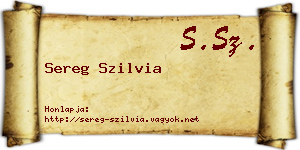 Sereg Szilvia névjegykártya