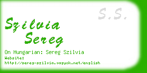 szilvia sereg business card